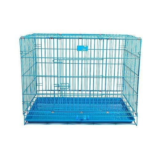 PSK PET MART Products 36-inch Metal Dog Cage (Blue, Large)